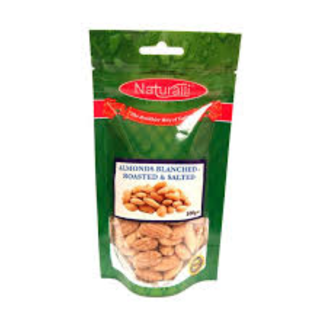 NATURALLI BLANCED ALMOND ROASTED N SALTED